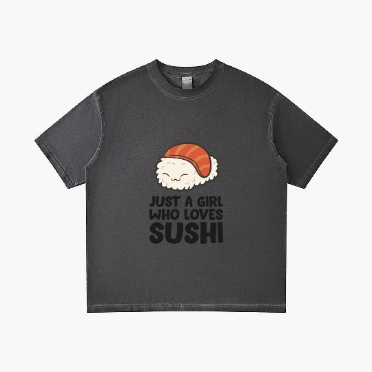 Japanese Food Kawaii Sushi Just a Girl Who Loves Gradient T Shirts