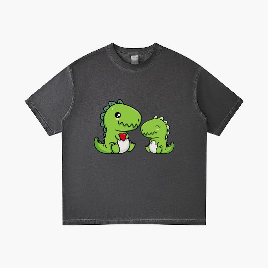 Big sister brother dino siblings boy girl heart Gradient T Shirts