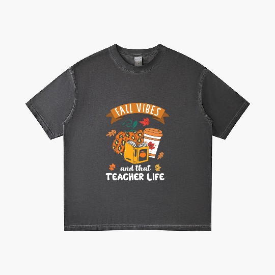 Fall Vibes And That Teacher Life Thanksgiving Gradient T Shirts