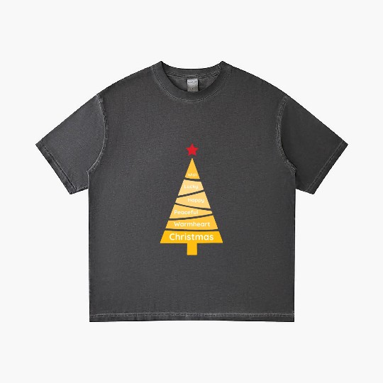 Minimalist Merigold Orange Christmas Pine Gradient T Shirts