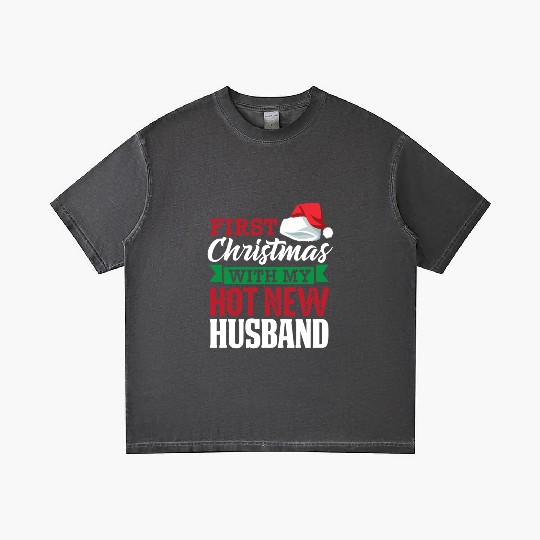 First Christmas With My Hot New Husband Gradient T Shirts