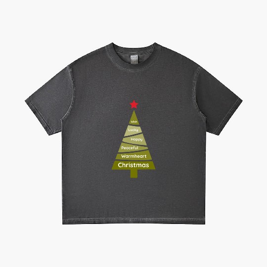 Minimalist Lime Green Christmas Pine Gradient T Shirts