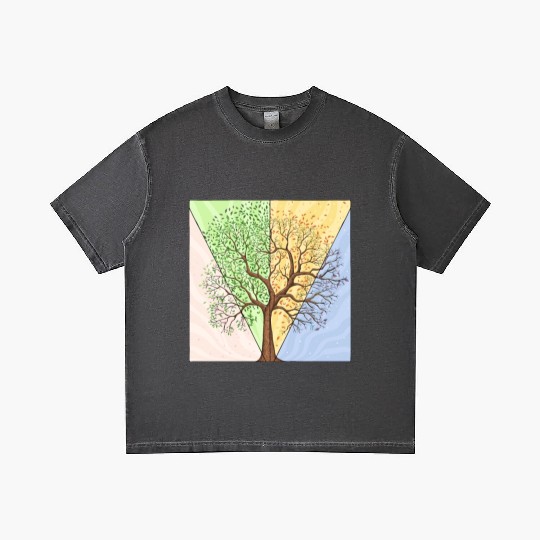 Four Seasons Trees Gradient T Shirts