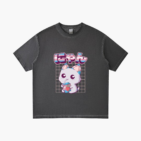 Transgender Pride Kawaii Cat Strawberry Milk Trans Gradient T Shirts