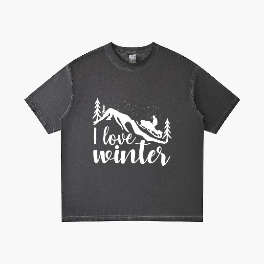 I Love Winter, Snow, Cold And Snowman Gradient T Shirts