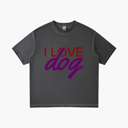 I LOVE DOG Gradient T Shirts