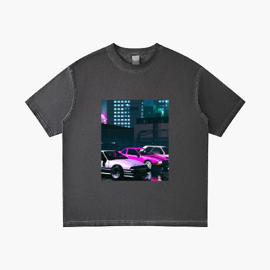 Vaporwave Car Synthwave City Gradient T Shirts