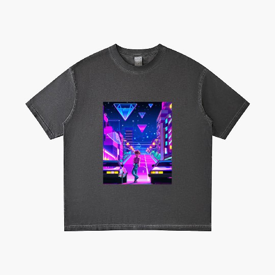 Vaporwave Car Synthwave Girl Gradient T Shirts