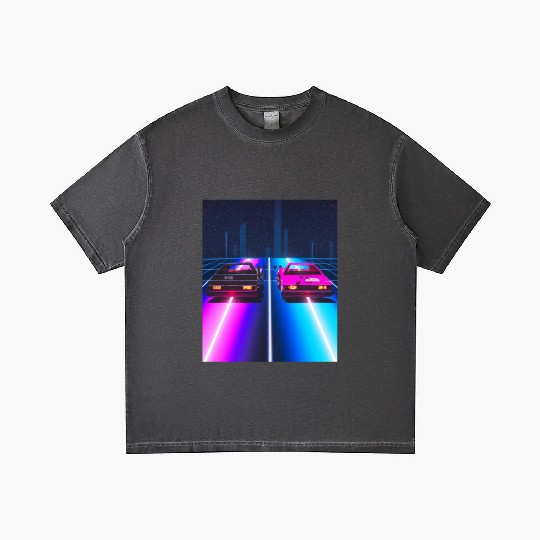Vaporwave Car Synthwave City Gradient T Shirts