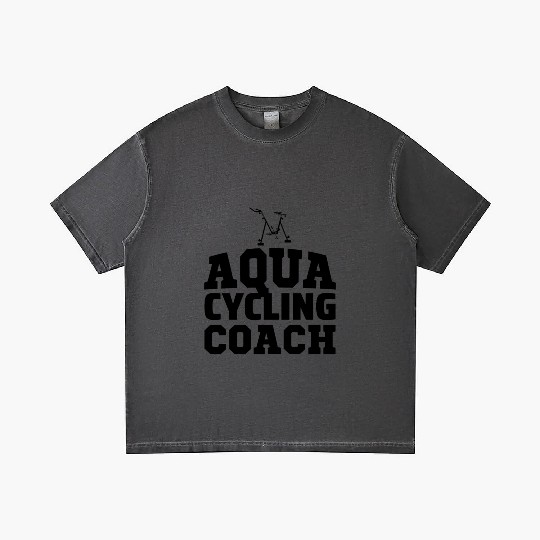 Aqua Cycling Swimming Pool Fitness Training Coach Gradient T Shirts
