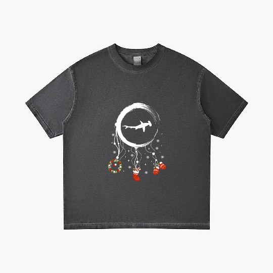 Winter dreamcatcher Christmas Hammerhead shark Gradient T Shirts