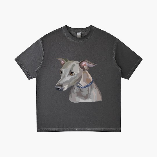 Cute Italian Greyhound Dog Watercolor Painting Gradient T Shirts