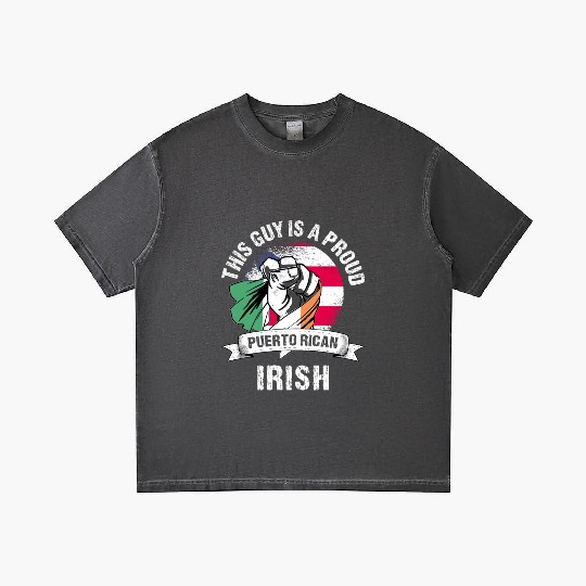 Puerto Rico Flag Ireland Grown Men Boys Guy Gradient T Shirts