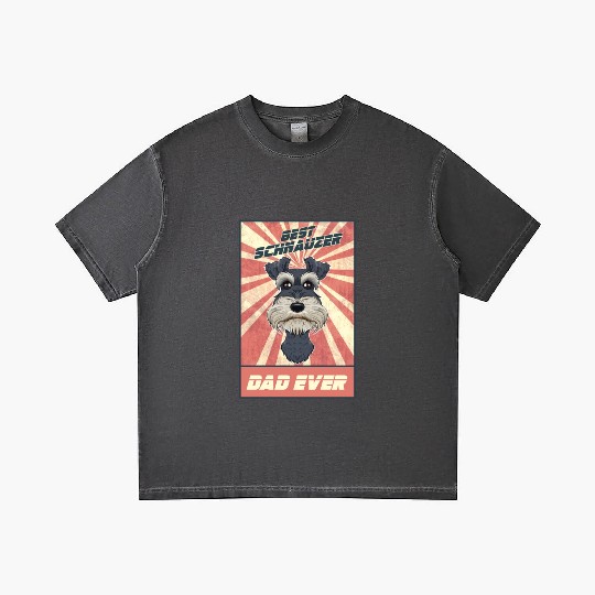 Best Miniature Schnauzer Dad Ever I Schnauzer Gradient T Shirts