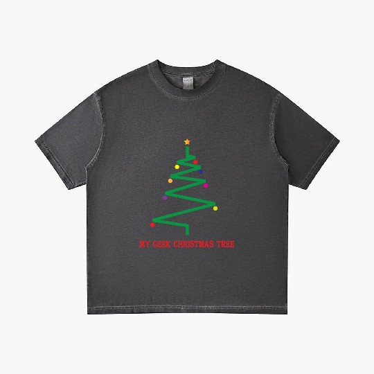 Geek Xmass Tree Gradient T Shirts