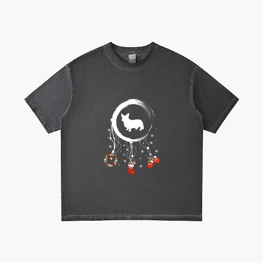 dog dreamcatcher Christmas Corgi Gradient T Shirts