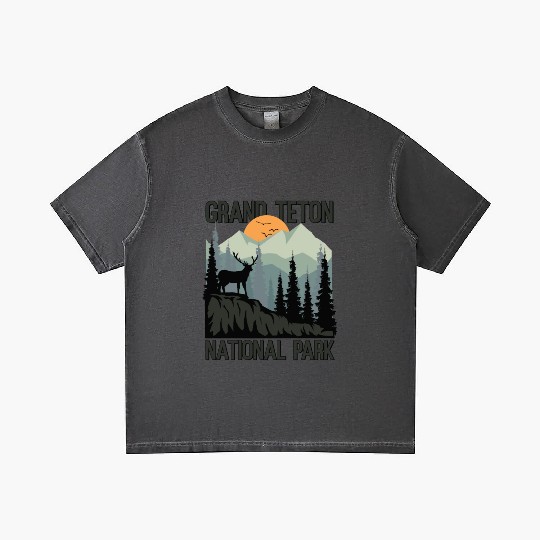 Grand Teton National Park Mountains Wilderness Gradient T Shirts