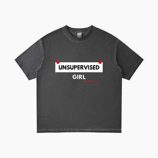 UNSUPERVISED GIRL FUNNY CUTE DESIGN Gradient T Shirts