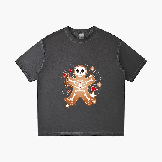 Gingerbread man Sugar Skull decor for Christmas Gradient T Shirts