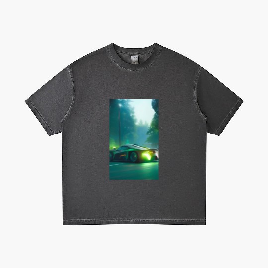 Futuristic grey neon car Gradient T Shirts