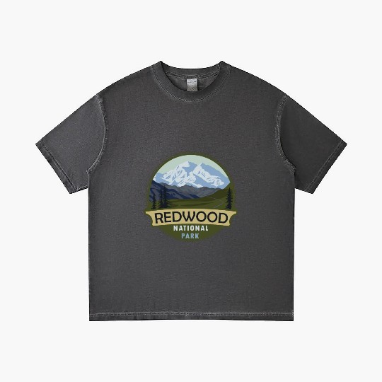 Cool Vintage Retro Redwood National Park Mountain Gradient T Shirts