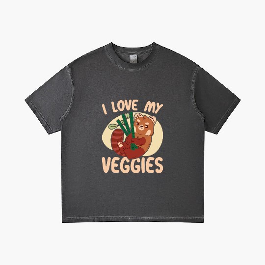 I Love My Veggies Red Panda Bear Whisperer Animal Gradient T Shirts