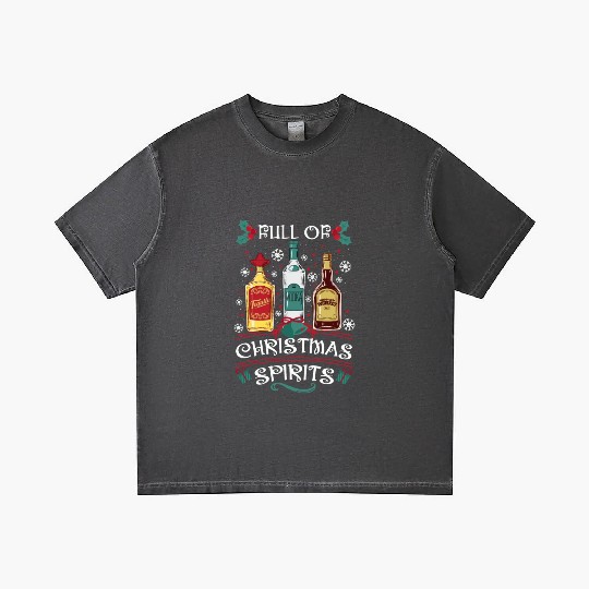 Christmas Tequila Vodka Whisky Lover Gradient T Shirts
