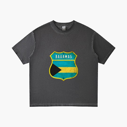 Bahamas coat of arms flag design Gradient T Shirts