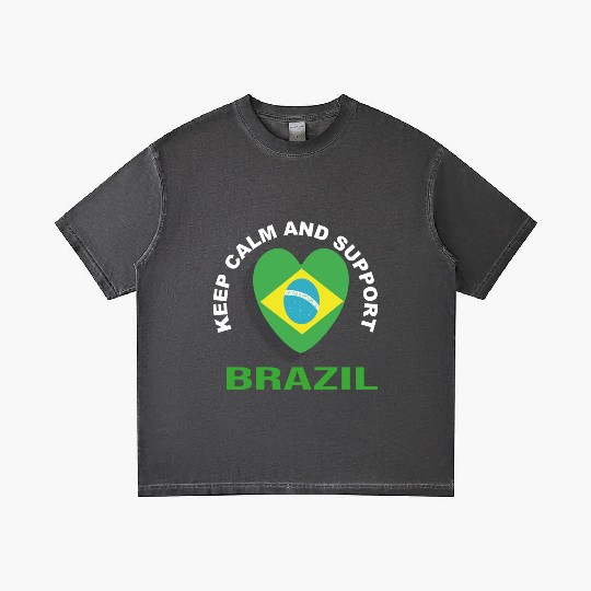 Keep Calm And Support Brazil - Brazil Gradient T Shirts