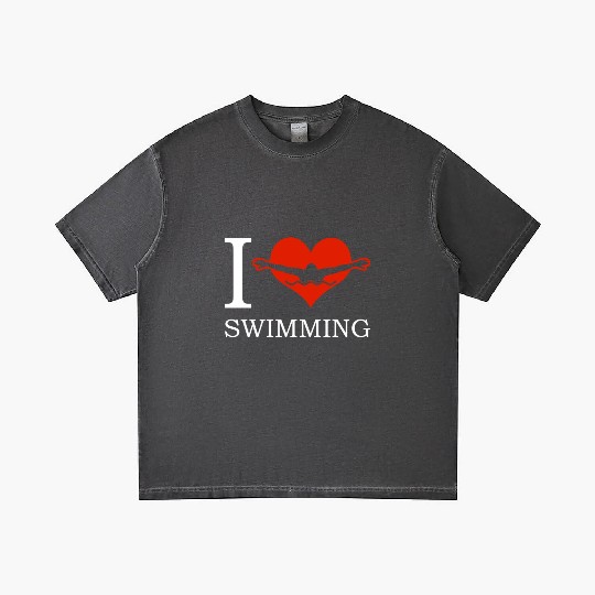 I Love Swimming Swimmer Swim Gradient T Shirts