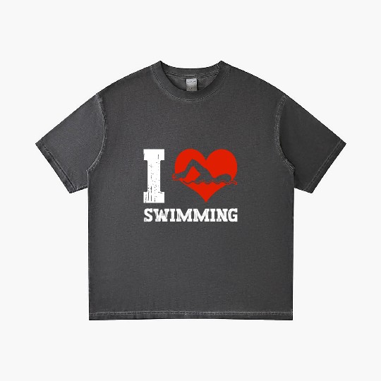 I Love Swimming Swimmer Swim Gradient T Shirts