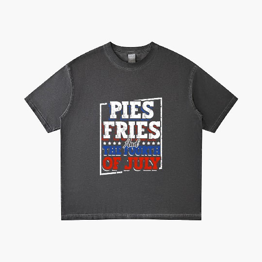 Pies Fries And The Fourth of July Independence Gradient T Shirts