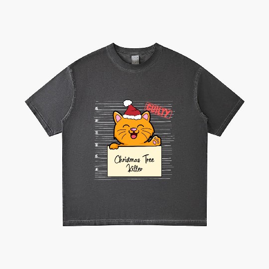 Cat christmas funny prison Gradient T Shirts