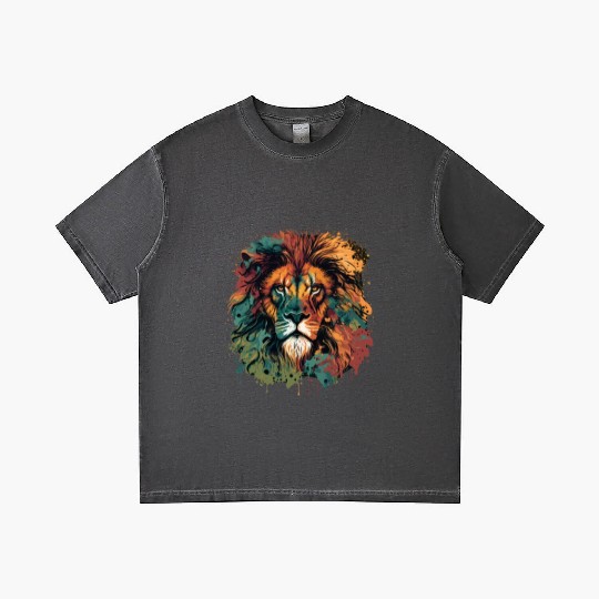 Face of Lion Design Gradient T Shirts
