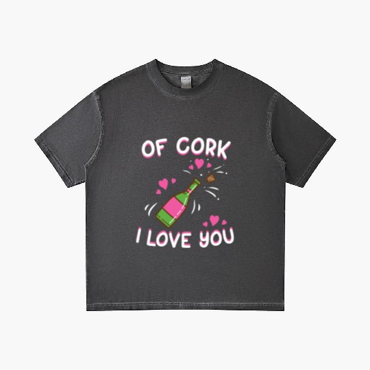 Valentine's Day Of Cork I Love You Wine Champagne Gradient T Shirts
