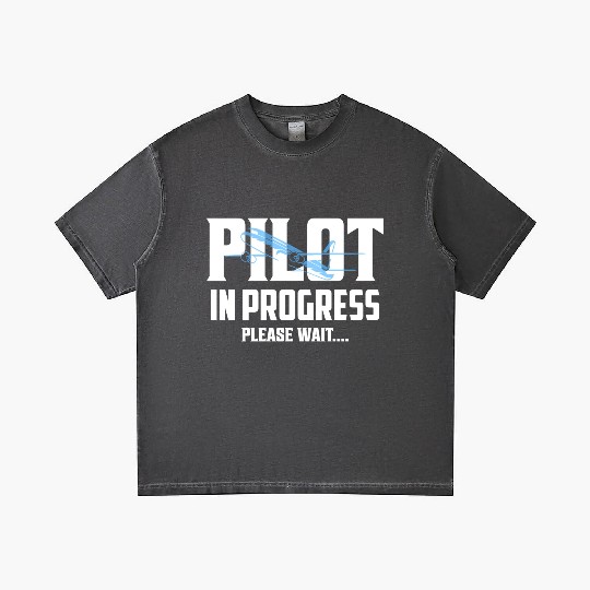 Pilot In Progress Please Wait.... Aviation Airline Gradient T Shirts
