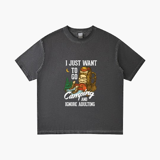 I just want to go camping and ignore adulting Gradient T Shirts