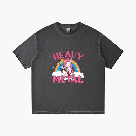 Guitarist Unicorn Rainbow Metal Music Heavy Rock Gradient T Shirts