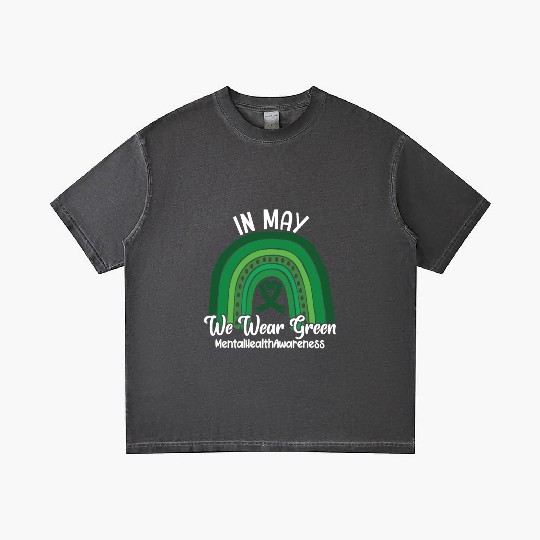 In May We Wear Green Mental Health Gradient T Shirts