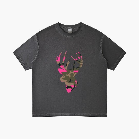 Deer Womens Camo Outfitter Black Gradient T Shirts