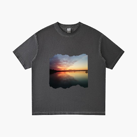 Beautiful photography of ocean waves and sunset Gradient T Shirts
