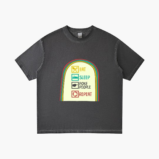 Acupuncture Gradient T Shirts, Eat Sleep Poke People Repeat