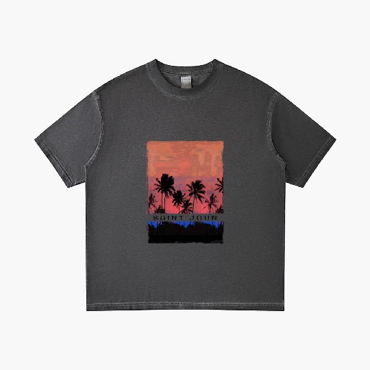 Saint John Caribbean Vacation Souvenir Beach Palm Gradient T Shirts