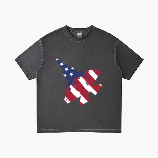 F-35 Lightning Military American Painted Flag Jet Gradient T Shirts