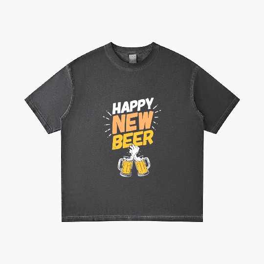 Happy New Beer New Year's Alcohol Drinking Gift Gradient T Shirts
