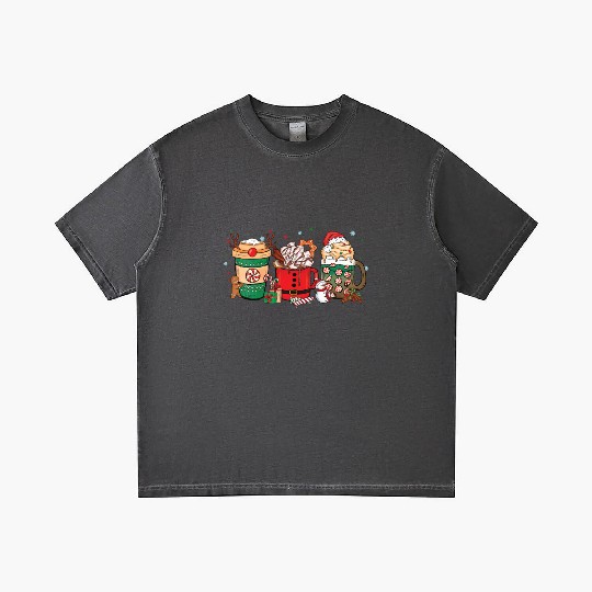 Christmas Hot Chocolate Cup Gradient T Shirts