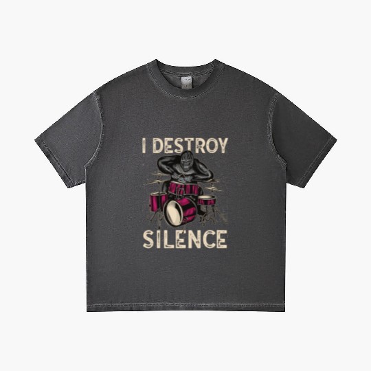 I Destroy Silence Drummer Band Music Beat Drum Gradient T Shirts