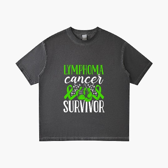 Lymphoma Cancer Awareness Ribbon Gloves Survivor Gradient T Shirts