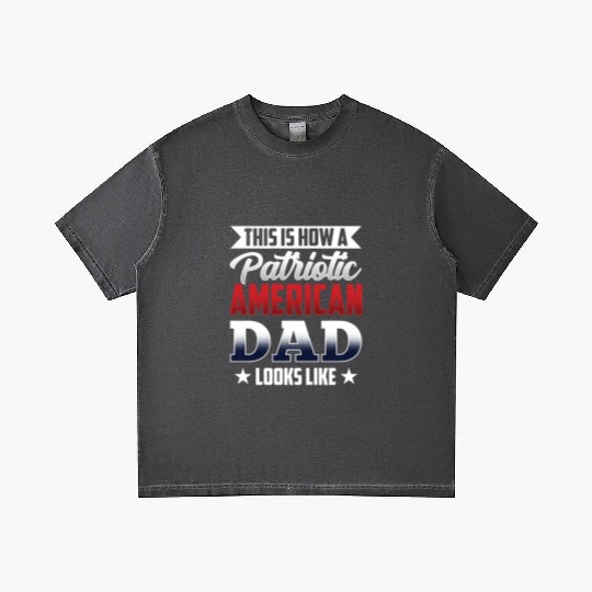 This Is How A Patriotic American Dad Looks Like US Gradient T Shirts