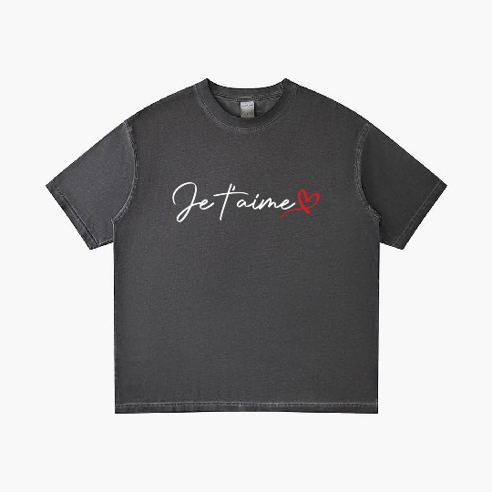 Je T'aime I Love You in French Valentine's Day Gradient T Shirts